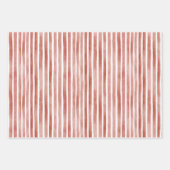 Red Stripes Christmas Happy Marshmallow Inpakpapier Vel (Voorkant 3)