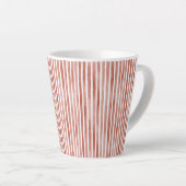 Red Stripes Christmas  Latte Mok (Rechterhoek)