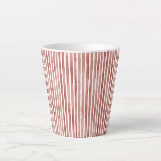 Red Stripes Christmas  Latte Mok (Voorkant)