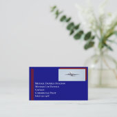 Red Stripes commerciële vliegtuig kapitein piloot Visitekaartje (Staand voorkant)