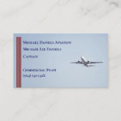 Red Stripes commerciële vliegtuig kapitein piloot Visitekaartje (Voorkant)