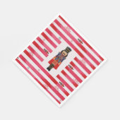 Red Stripes Notenkraker Kerst Papier Servetten (Hoek)