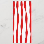 Red Stripes Retro Hand Drawn Italian Wedding Menu (Achterkant)