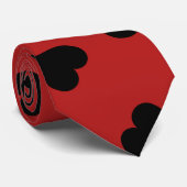 Red Stropdas Black Hearts (Opgerold)