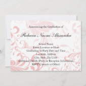 Red Stunning Swirl Foto Afstuderen kondiging Kaart (Achterkant)