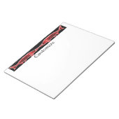 Red sturgeons Thunder_Cove zwart Notitieblok (Schuin)