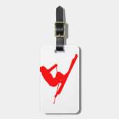 RED STYLE SKI BAGAGELABEL (Voorkant verticaal)