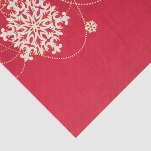 Red Stylish Merry kerst Tissuepapier (Detail)