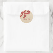 Red Stylish Swirls Dank je Stickers (Tas)