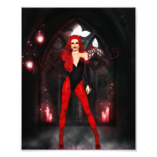 Red Succubus Foto Afdruk