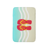 Red Summer Beach Teenslippers Bath Mat (Voorkant Verticaal)