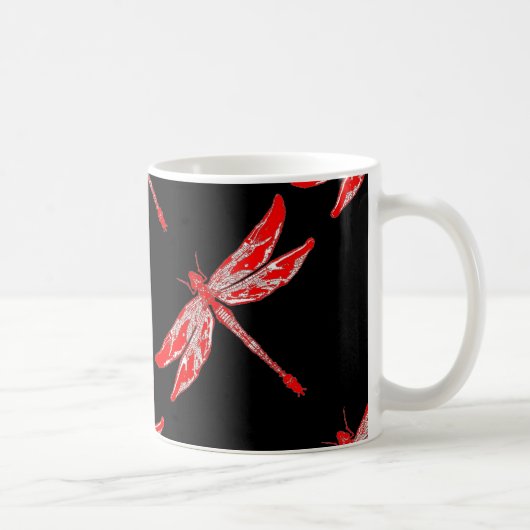 Red Summer Dragonfly Gifts Koffiemok (Rechts)