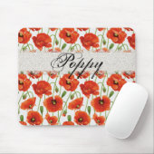 Red Summer Poppy Muismat (Met muis)