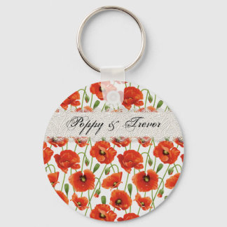 Red Summer Poppy Sleutelhanger