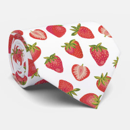 Red Summer Strawberry Pattern Stropdas