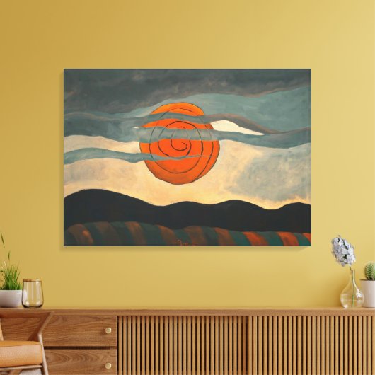 Red Sun | Arthur Dove | Canvas Afdruk (Insitu (Woonkamer))