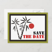 Red Sun Bewaar de datum Briefkaarten (Voorkant / Achterkant)