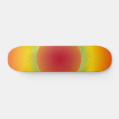 Red Sun Blue Swirl Skateboard (Horizontaal)