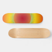 Red Sun Blue Swirl Skateboard (Horizontaal)