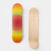 Red Sun Blue Swirl Skateboard (Voorkant)