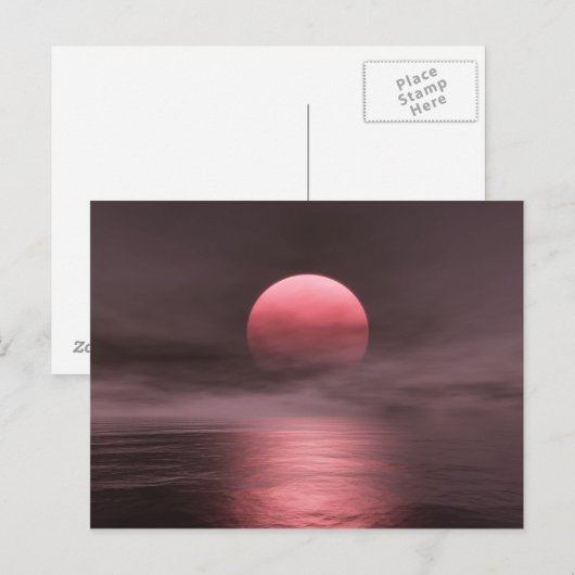 Red Sun Briefkaart (Voorkant / Achterkant)