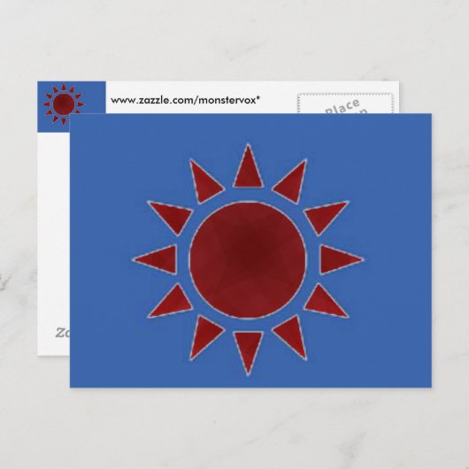 Red Sun Briefkaart (Voorkant / Achterkant)