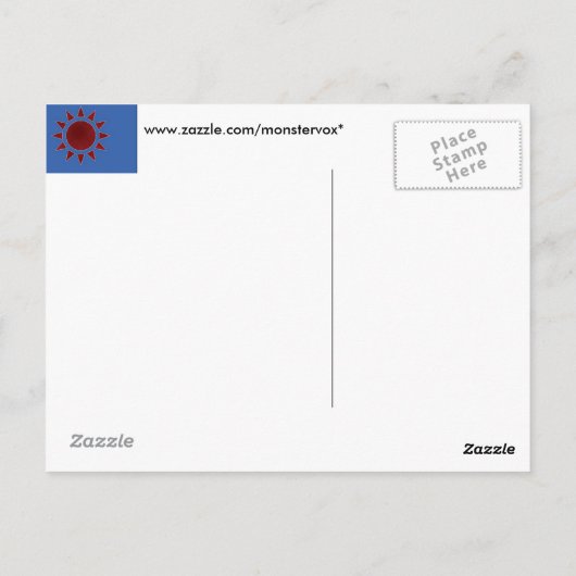 Red Sun Briefkaart (Achterkant)