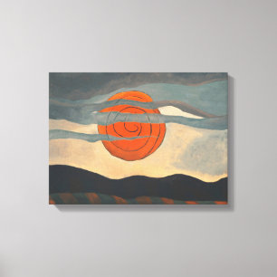 Red Sun door Arthur Dove Canvas Afdruk