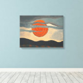 Red Sun door Arthur Dove Canvas Afdruk (Insitu (Houten vloer))
