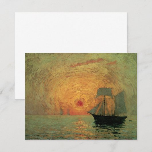 Red Sun door Maxime Maufra,  impressionisme (Voorkant / Achterkant)