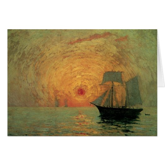 Red Sun door Maxime Maufra,  impressionisme (Voorkant Horizontaal)