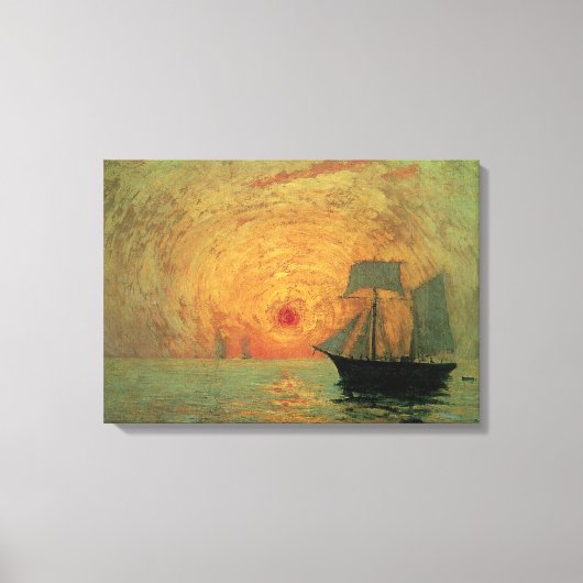 Red Sun door Maxime Maufra, impressionisme Canvas Afdruk (Voorkant)