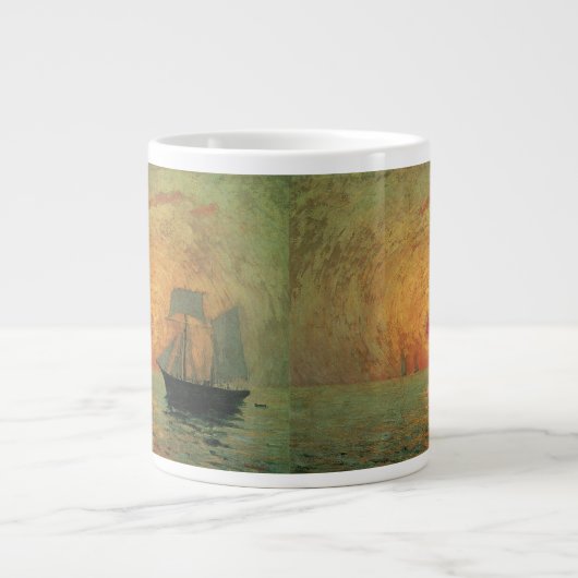 Red Sun door Maxime Maufra,  impressionisme Grote Koffiekop (Voorkant)