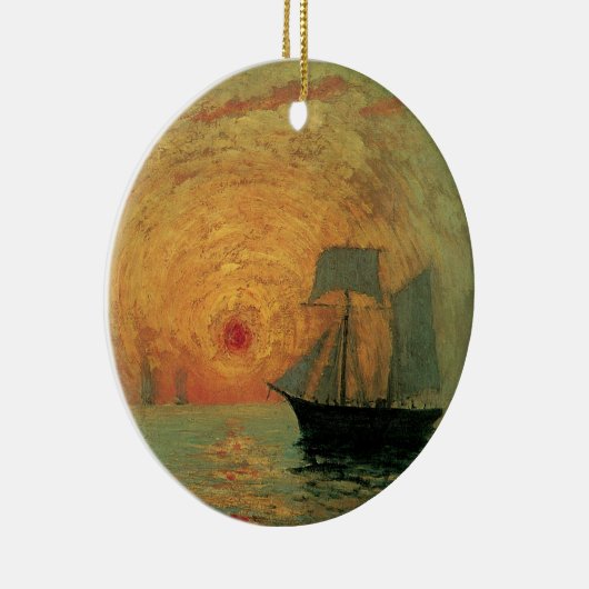 Red Sun door Maxime Maufra,  impressionisme Keramisch Ornament (Rechts)