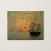 Red Sun door Maxime Maufra, impressionisme Legpuzzel (Horizontaal)
