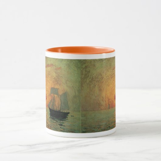 Red Sun door Maxime Maufra,  impressionisme Mok (Midden)