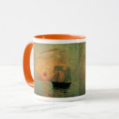 Red Sun door Maxime Maufra, impressionisme Mok (Voorkant links)