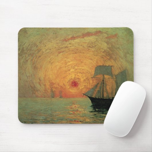 Red Sun door Maxime Maufra,  impressionisme Muismat (Met muis)
