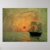 Red Sun door Maxime Maufra,  impressionisme Poster (Voorkant)