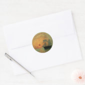 Red Sun door Maxime Maufra,  impressionisme Ronde Sticker (Envelop)