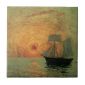 Red Sun door Maxime Maufra,  impressionisme Tegeltje (Voorkant)