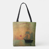 Red Sun door Maxime Maufra, impressionisme Tote Bag (Achterkant)