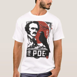 Red Sun Edgar Allan Poe | Gotisch schrijversportre T-shirt