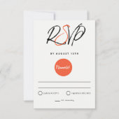 Red Sun en Old Sakura Wedding RSVP (Voorkant)