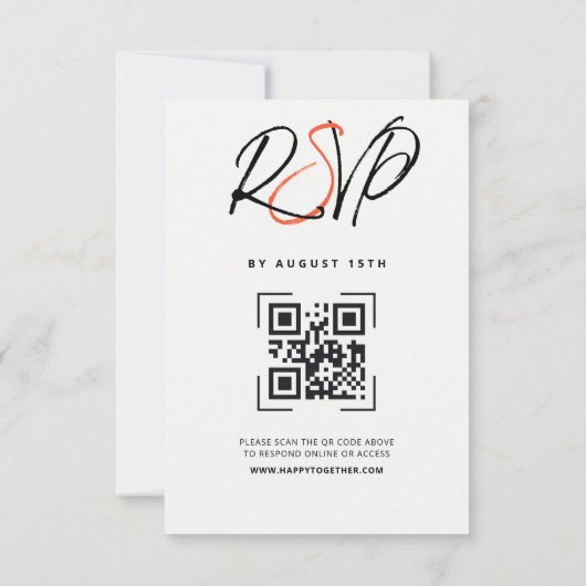 Red Sun en Old Sakura Wedding RSVP (Achterkant)