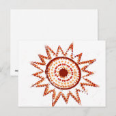 Red Sun in Lights Grunge Cutout Briefkaart (Voorkant / Achterkant)