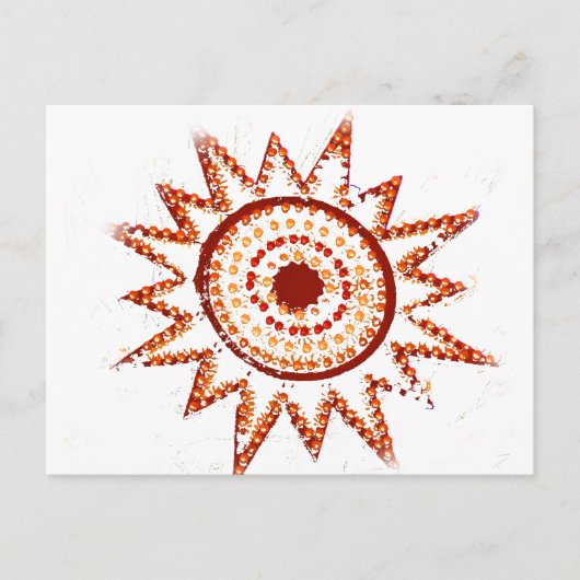 Red Sun in Lights Grunge Cutout Briefkaart (Voorkant)