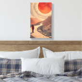 Red Sun Landschap Canvas Art (Insitu (Slaapkamer))