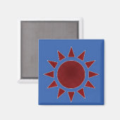 Red Sun Magnet (Voorkant / Achterkant)
