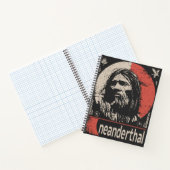 Red Sun Neanderthal | Oude voorouderkunst Notitieboek (Binnen)